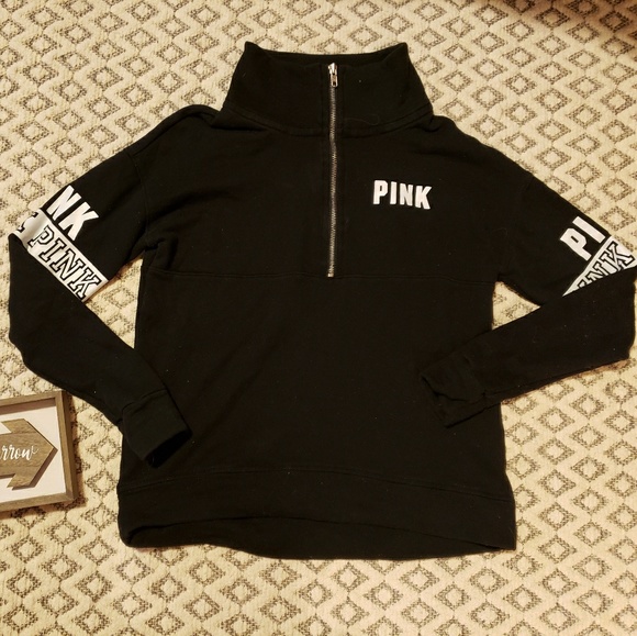 PINK Victoria's Secret Tops - PINK Victoria's Secret Half Zip Sweatshirt- XS